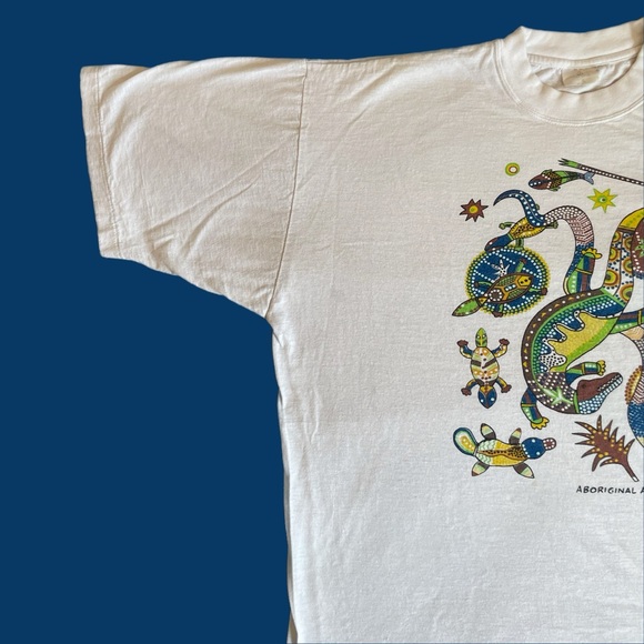 Vintage Australian Aboriginal Art Graphic T-Shirt - Picture 4 of 6